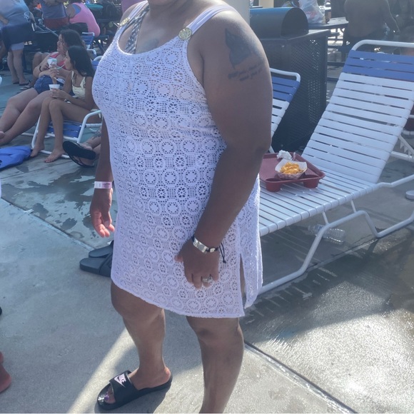 Jaclyn Smith White Mesh Swimsuit Cover-Up - Picture 1 of 5